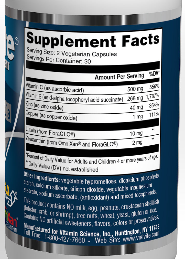 VisiVite Eye Supplements use Superior Natural Vitamin E